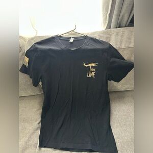 Nine Line Black Short Sleeve Graphic Tee for Men